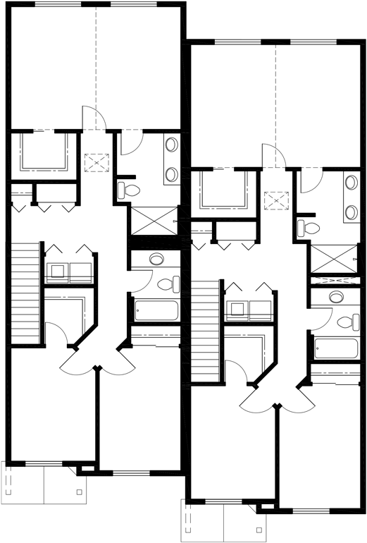 Narrow Row House W Large Master Open Living Area SV 726m