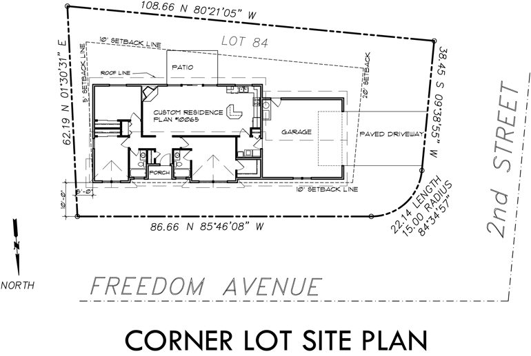 Single Level House Plans Corner Lot House Plans 