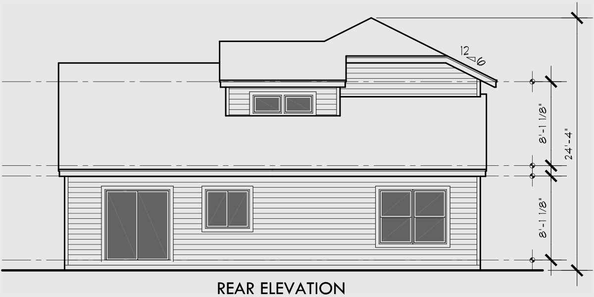House front drawing elevation view for 9953 Master on the Main floor plan house plans www.houseplans.pro