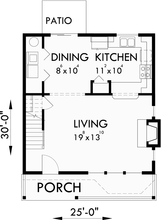 Victorian Narrow Lot House Plan Front Bay Window