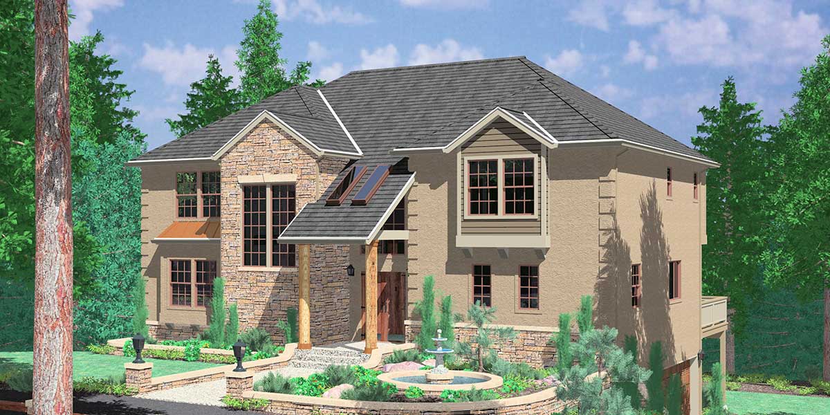 Sloping Lot House Plans Hillside House Plans Daylight Basements