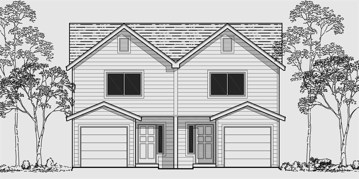 Triplex House Plans Corner Lot Multifamily Plans T 402