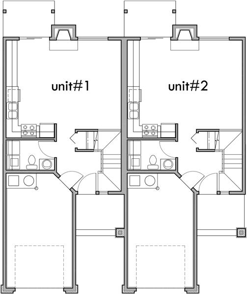 Two Story Duplex  House  Plans  2 Bedroom Duplex House Plans  
