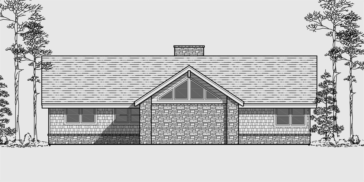 House Plans With Daylight Basement Drive Through Portico 