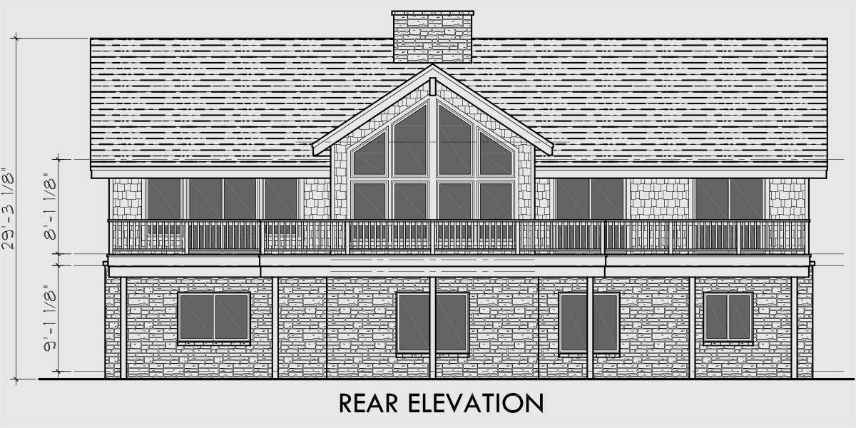10044 House plans with daylight basement, drive through portico, house plans with shop, basement rec room