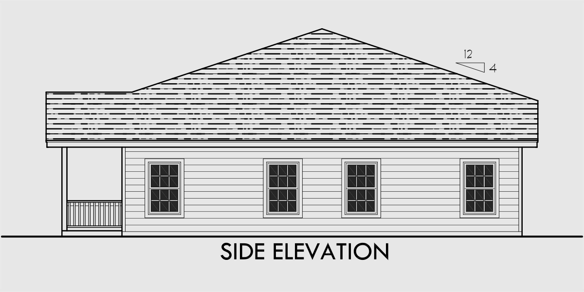 House front drawing elevation view for CGA-94 Agriculture shop, large garage plans, garage with bathroom, garage with office, farm buildings