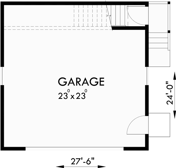 Main Floor Plan for CGA-106 Carriage garage plans, guest house plans, 3d house plans, cga-106