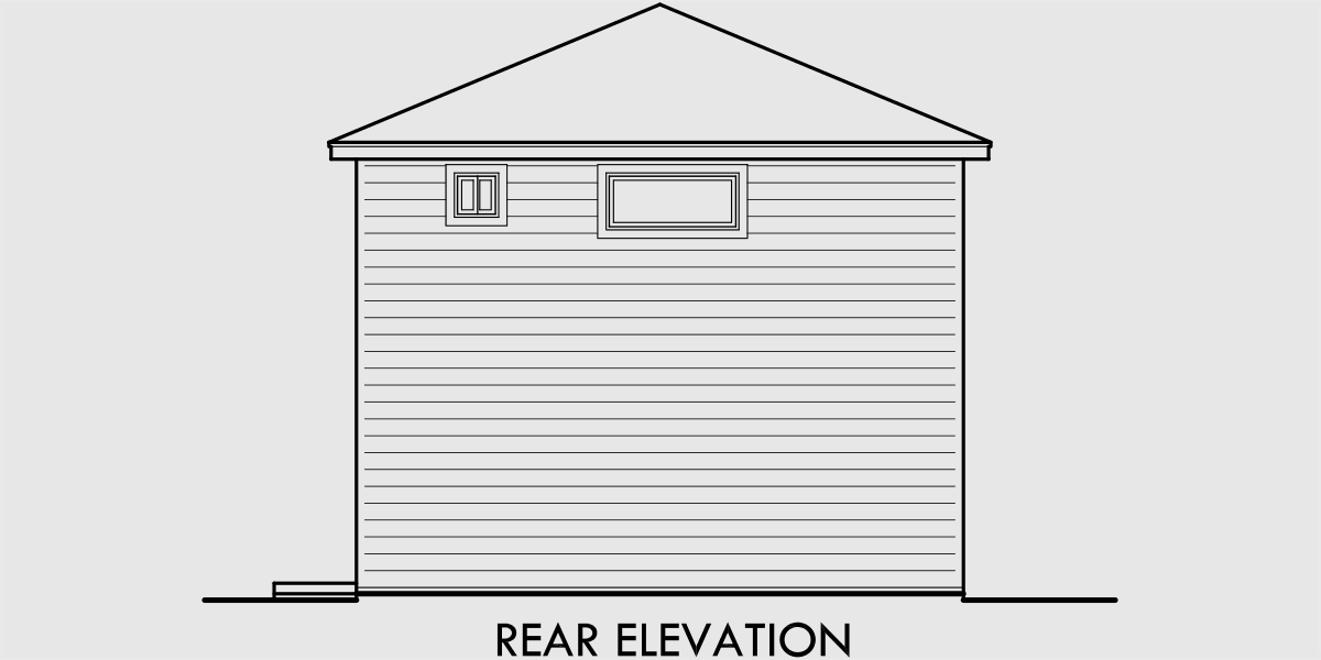House front drawing elevation view for 10143 Carriage Garage Plans, apartment over garage, ADU plans, 10143