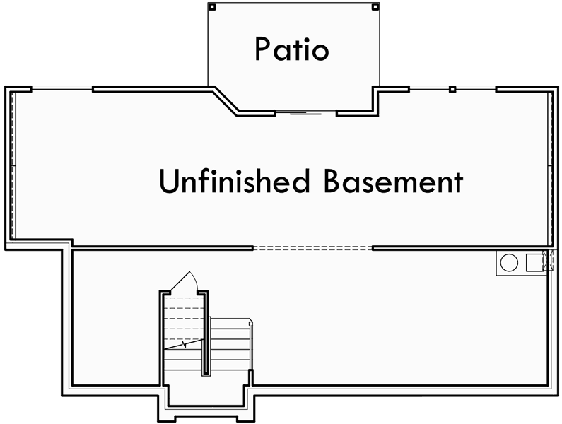 Basement Floor Plan for 10042 Mediterranean house plans, luxury house plans, walk out basement house plans, sloping lot house plans, 10042