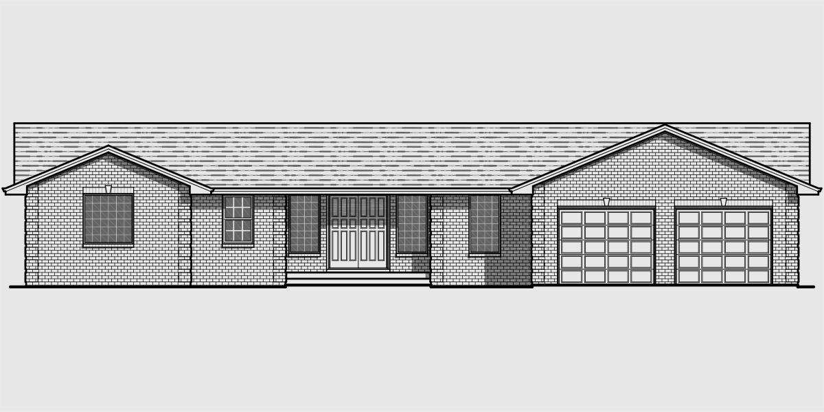 House front color elevation view for 10146 Master on main house plans, luxury house plans, mother in law suites, daylight basement house plans, 10146