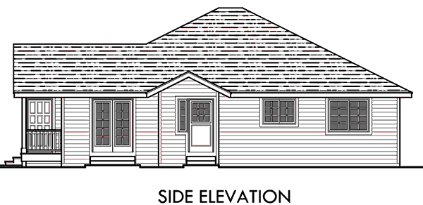 House front drawing elevation view for 10043 Great Room, House Plan