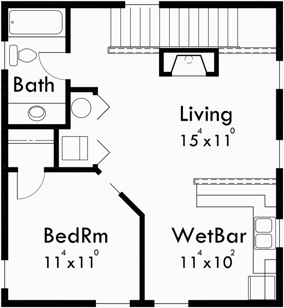 Upper Floor Plan for 10129 House plans, garage plan with apartment, carriage house plans, ADU plans, accessory dwelling units, carriage garage plans, 10129