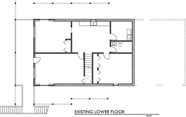 Lower Floor Plan 2 for Residential Remodel House Plans for Portland, Beaverton, Lake Osewgo, Multnomah, Clackamas, and Washington County