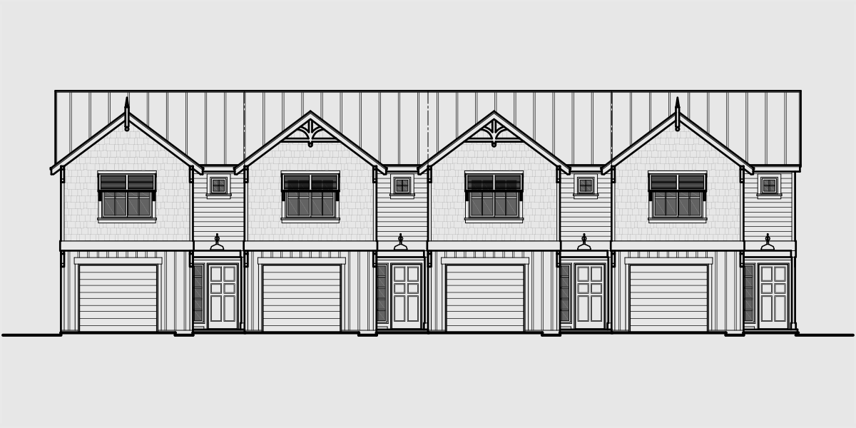 Florida Vernacular Architectural Style Row House Plan