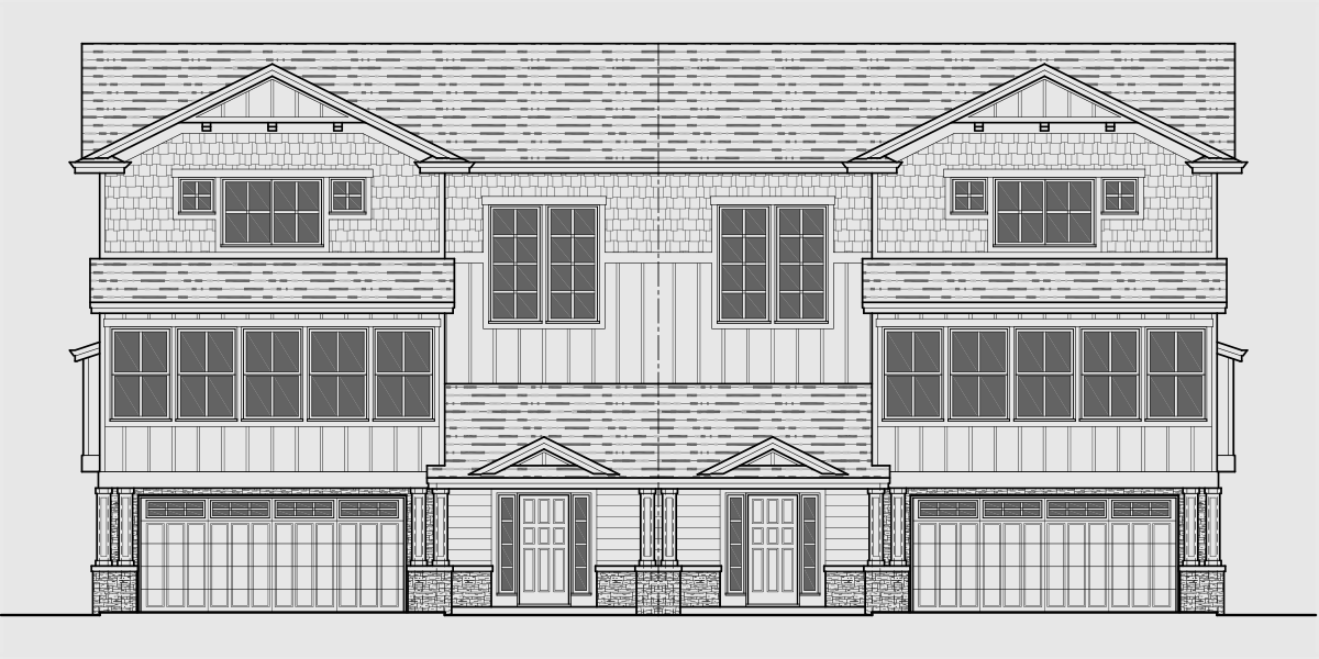 Duplex Beach House Plan By Bruinier Associates