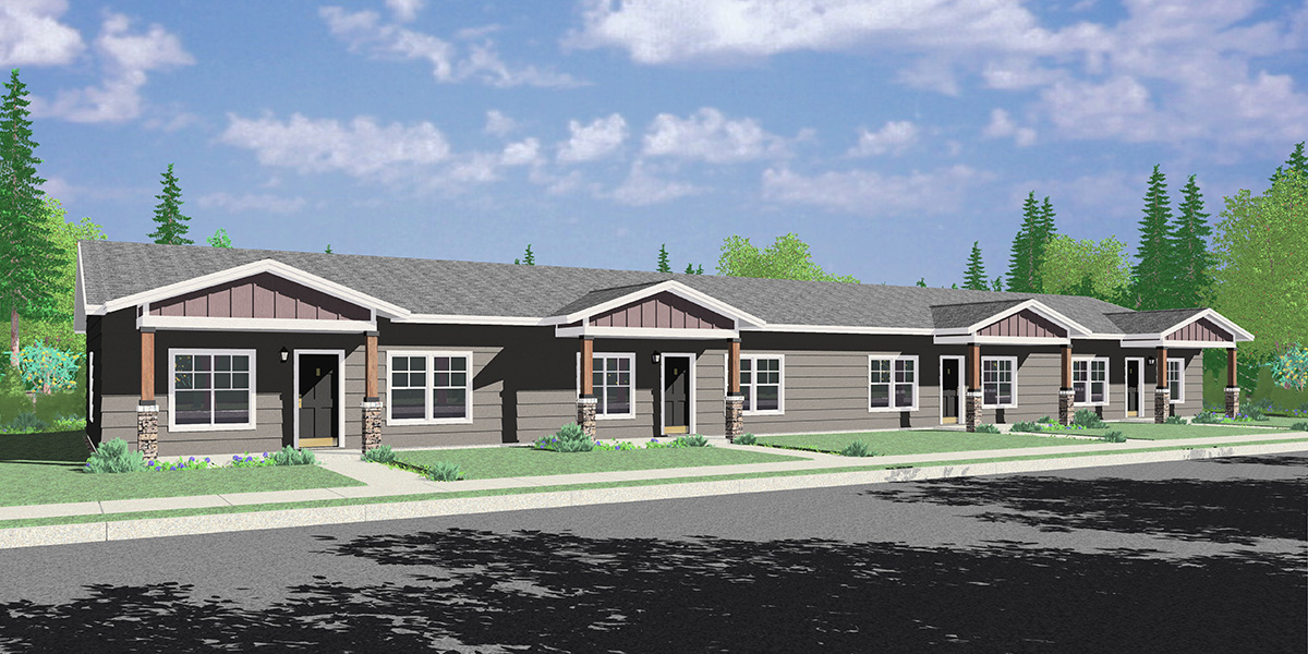 2 Bedroom Townhouse Floor Plans With Garage Home Plans With Attached Garages May Have A Door