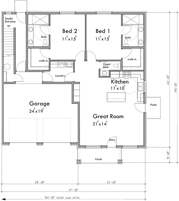 Main Floor Plan 2 for D-685 Senior living 36