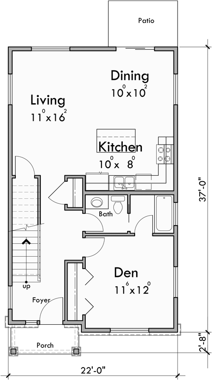 Main Floor Plan for F-679 4 bedroom with main floor bedroom 4 plex